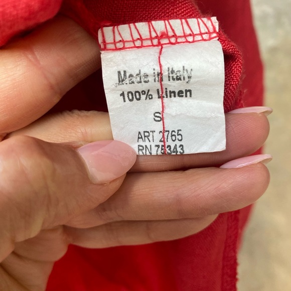 Terzo millennio made in tally linen red - Picture 7 of 9